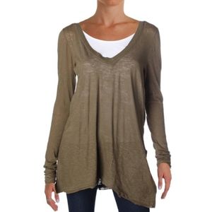 ✨️NWT✨️Free People/ We The Free Anna V-Neck Burnout Pullover